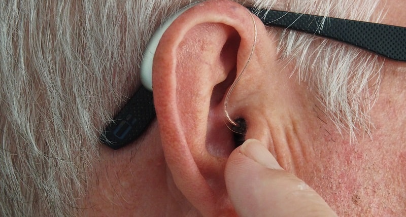 Invisible hearing aid in ear